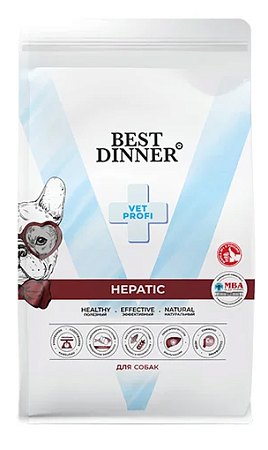 Купить best dinner vet profi vet profi hepatic сухой диетический корм для взрослых собак всех пород при заболеваниях печени