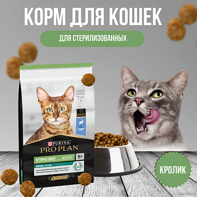 Purina Pro Plan сухой корм для взрослых кастрированных кошек с кроликом (after care rabbit)