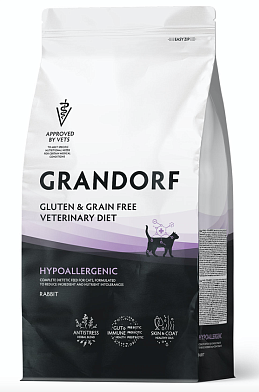 Grandorf Veterinary Diet Cat Hypoallergenic полнорационный диетический сухой корм для кошек с пищевой аллергией или непереносимостью