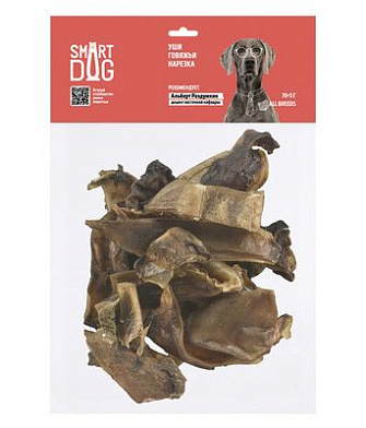 Smart Dog лакомства лакомство для собак уши говяжьи нарезка