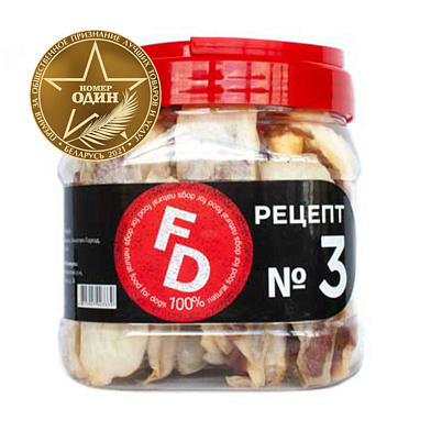 For Dogs лакомство для собак рецепт №3 Заячьи ушки с филе ягненка