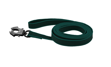 Купить zooexpress let`s walk поводок капроновый с латексом для собак с усиленным карабином, темно-зеленый