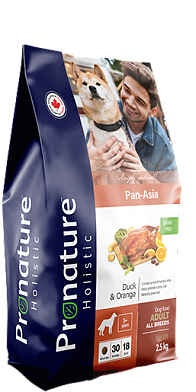Pronature Holistic Pan-Asia GF сухой беззерновой корм для взрослых собак всех пород, утка с апельсином