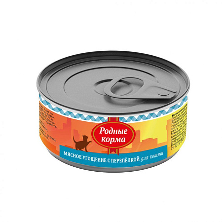 Купить Родные корма Мясное угощение консервы с перепелкой для котят