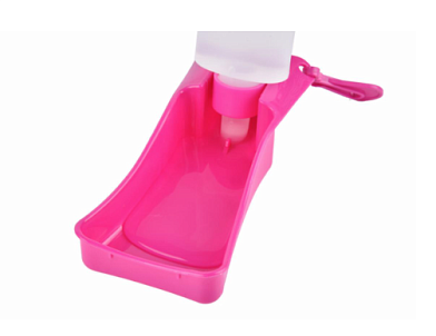 NUNBELL поилка пластиковая для собак и кошек, розовая