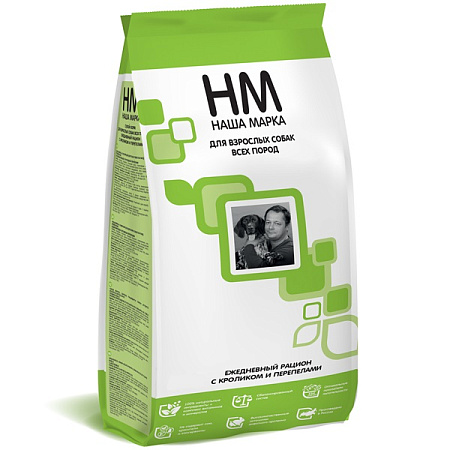 Купить Наша Марка сухой корм для взрослых собак средних и крупных пород, с кроликом и перепелами