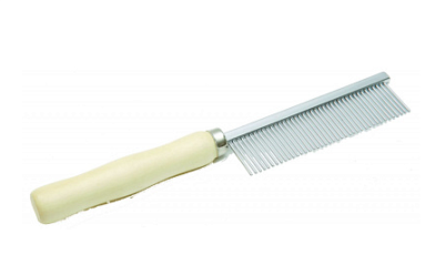 Каскад Расческа для собак и кошек деревянная ручка средний зуб №1