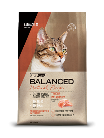 Купить vitalcan balanced cat adult natural recipe patagonian сухой корм для взрослых кошек с Патагонской форелью