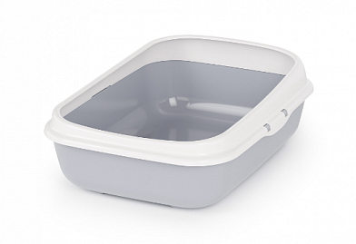 ALTA Лоток для кошек малый с бортами, серый