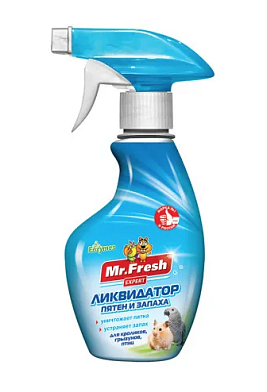 Mr. Fresh Expert Спрей 2 в 1 ликвидатор запаха для птиц и грызунов