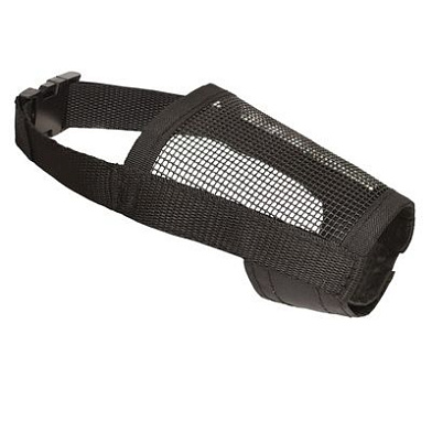 Tappi Каду амуниция намордник нейлоновый сетчатый регулируемый для собак, черный