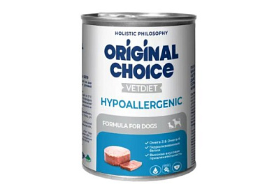 ORIGINAL CHOICE HYPOALLERGENIC консервы для собак с Пищевой аллергией или непереносимостью