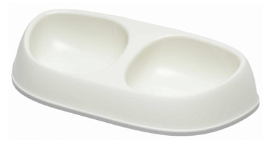 Moderna Sensibowl миска двойная пластиковая для собак и кошек, мягкий белый