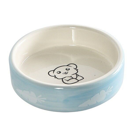 Купить homepet миска для мелких грызунов керамическая голубая