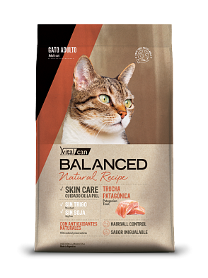Vitalcan Balanced Cat Adult Natural Recipe Patagonian сухой корм для взрослых кошек с Патагонской форелью