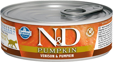 Farmina n&d pumpkin консервы для кошек (оленина и тыква)