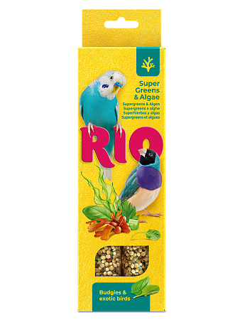 Купить Рио лакомство для волнистых попугайчиков и экзотов Палочки Суперзелень и водоросли