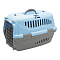Pet Star Standard Переноска для собак и кошек серо-голубая металлическая дверца