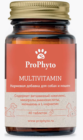 Купить prophyto multivitamin мультикомпонентная кормовая добавка для собак и кошек