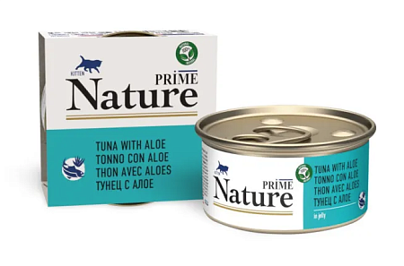 Купить prime nature консервы для котят с тунцом и алоэ