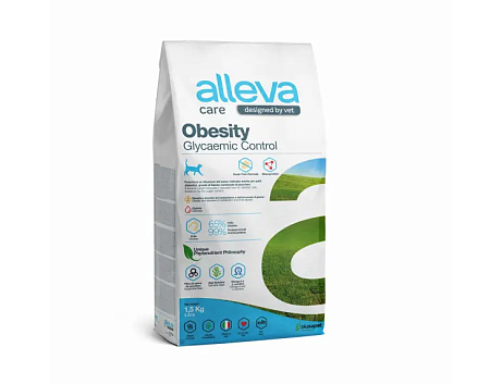 Купить alleva care cat adult obesity glycemic control сухой диетический корм для взрослых кошек для контроля потребления глюкозы, для контроля веса и при ожирении