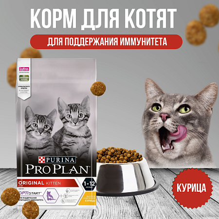 Купить purina pro plan корм для котят с курицей (original kitten)