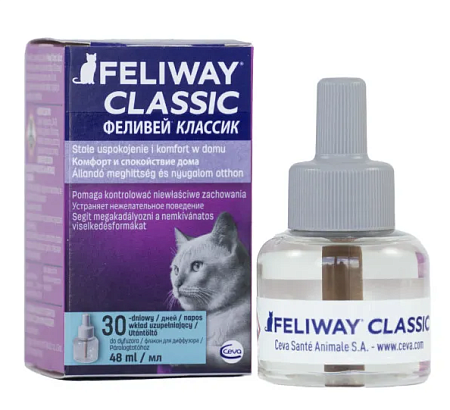Купить feliway classic флакон для диффузора для коррекции поведения кошек