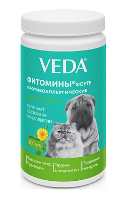 Веда Форте Фитокомплекс для собак и кошек фитомины противоаллергические