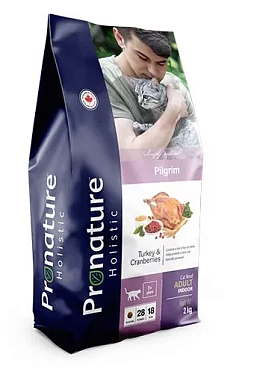 Pronature Holistic PILGRIM сухой корм для взрослых кошек, с индейкой и клюквой