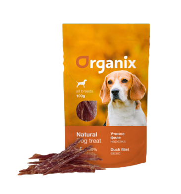 Organix лакомства лакомство для собак «Нарезка утиного филе» мясо 100%