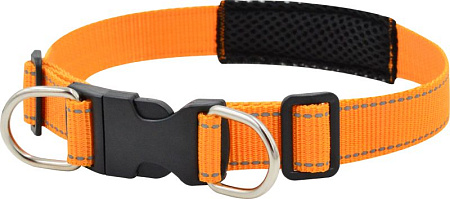 Купить zooexpress fresh line ошейник с сеткой для собак, апельсиновый