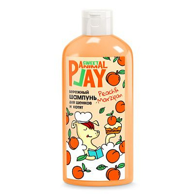 Animal Play шампунь бережный для щенков и котят, ПЕРСИКОВЫЙ МАРЦИПАН