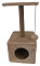 Homecat когтеточка домик для кошек с площадкой большой для мейн-кунов бежевый
