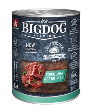 ЗООГУРМАН BIG DOG Premium консервы для щенков с говядиной
