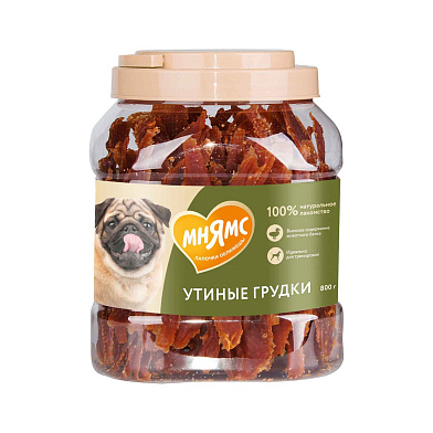 Мнямс лакомства для собак Утиные грудки в банке