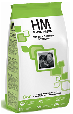 Наша Марка полнорационный сухой корм для взрослых собак всех пород с кроликом и перепелом