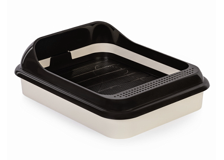 Купить alta Лоток для кошек "Верный друг" с бортиком и сеткой, слоновая кость