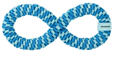 Mr.Kranch игрушка для собак плетеное кольцо восьмерка голубая