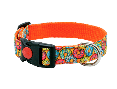 Art Line ошейник для собак капрон c принтом пончики, фастекс