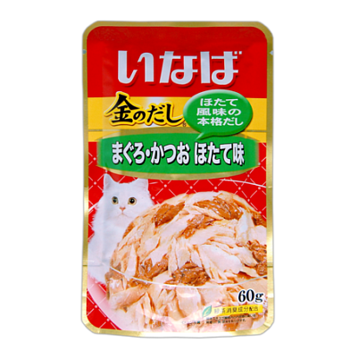 Inaba Киннодаси влажный корм для кошек микс тунцов и гребешок в желе (пауч)