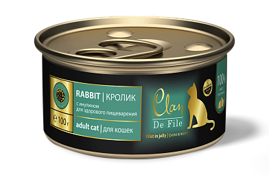 Clan de file консервы для взрослых кошек (с кроликом)