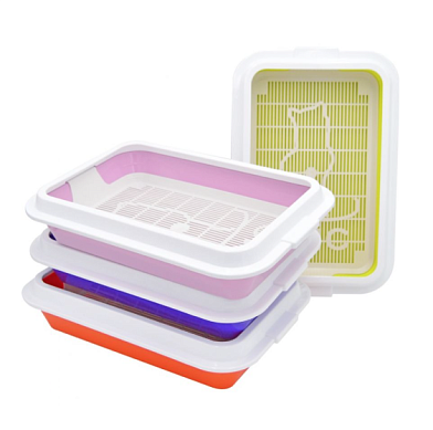 ZOOexpress туалет для кошек "Кис" большой с сеткой и рамкой