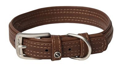 Rogz Leather ошейник для собак, коричневый