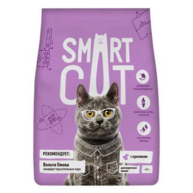 Smart Cat сухой корм для взрослых кошек, с кроликом
