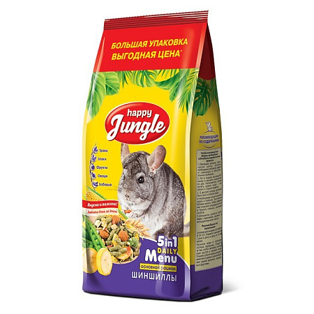 Купить happy jungle Сухой корм для шиншилл