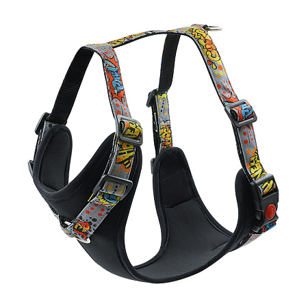 Купить art line Шлейка для собак "Граффити" неопрен, капрон с принтом