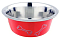 Homepet Color Косточки миска металлическая для собак и кошек, красная