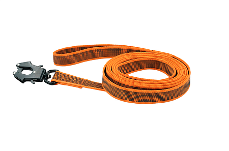 Купить zooexpress let`s walk поводок капроновый с латексом для собак с усиленным карабином, оранжевый