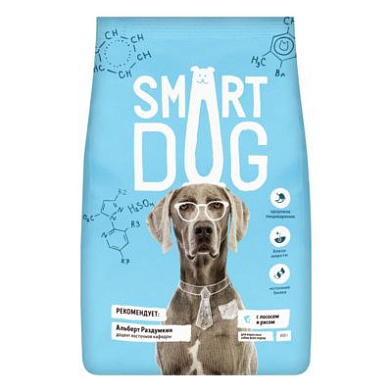 Smart Dog сухой корм для взрослых собак всех пород с лососем и рисом