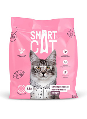Smart Cat наполнитель для кошек микро-силикагелевый лаванда